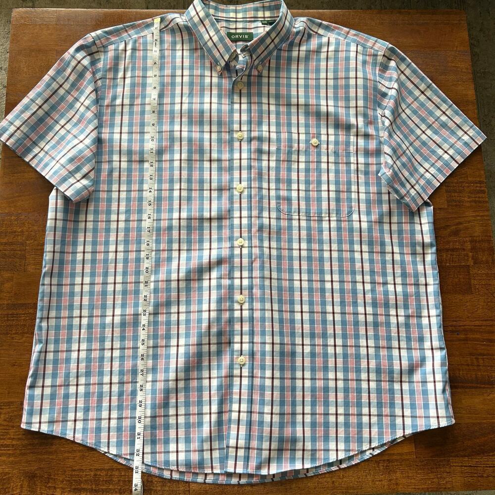 Orvis Men’s button down short sleeve, wrinkle free, casual dress shirt size XXL - Picture 2 of 7